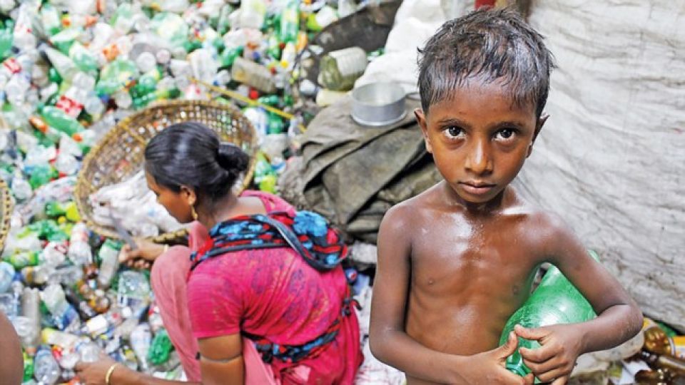 Poor undernourished child